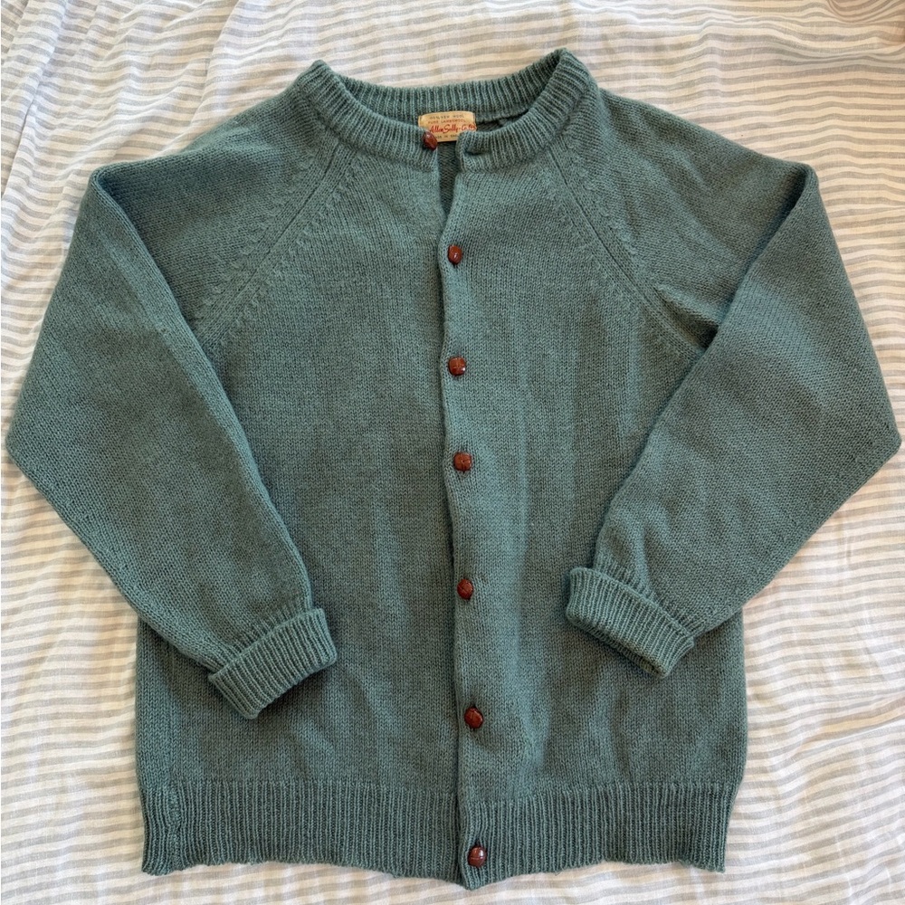Allen Solly Teal Cardigan with Brown Buttons